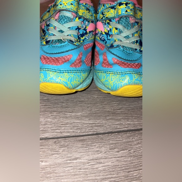 Asics Noosa Tri 10 Girls Tennis Shoes Size 9 Kids Pink Blue Colorful - Picture 5 of 9